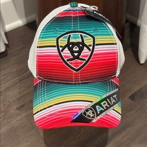 Ariat Serape Striped Ball Cap,mesh back,snapback,embroidered logo,6 vent panel